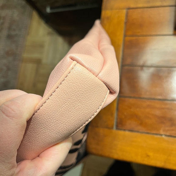 Betsey Johnson Pink Tote with Black Lace Bow - Picture 9 of 11